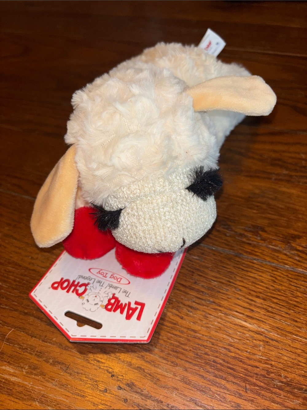 Lamb Chop Plush Toy - Cream with Red Feet